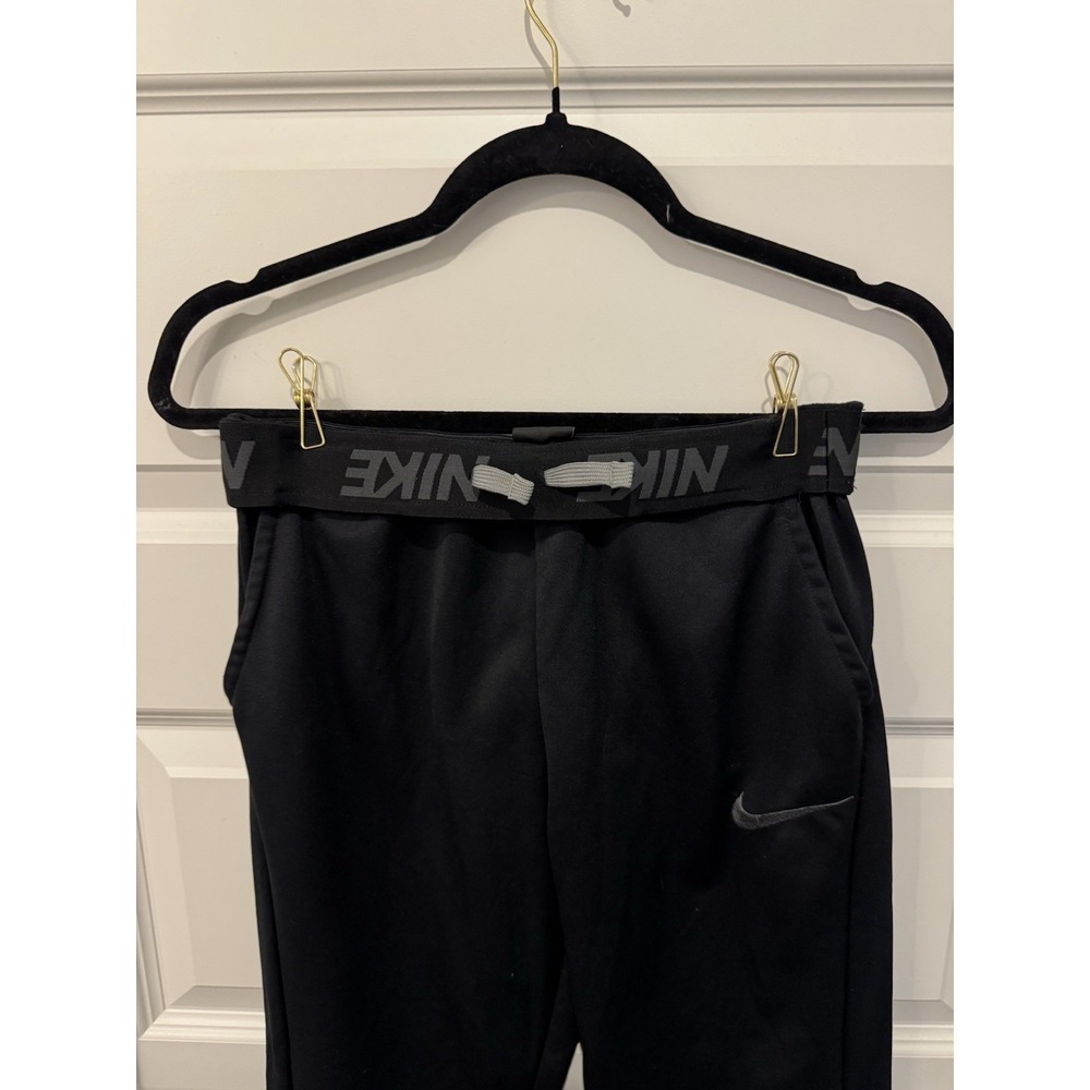NIKE Boys Black XL Track Athletic Pants Elastic With Drawstring Waist - Picture 3 of 4
